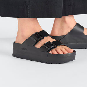 Birkenstock Arizona PAP Flex Platform Black כפכפי אריזונה פלקס פלטפורם שחור