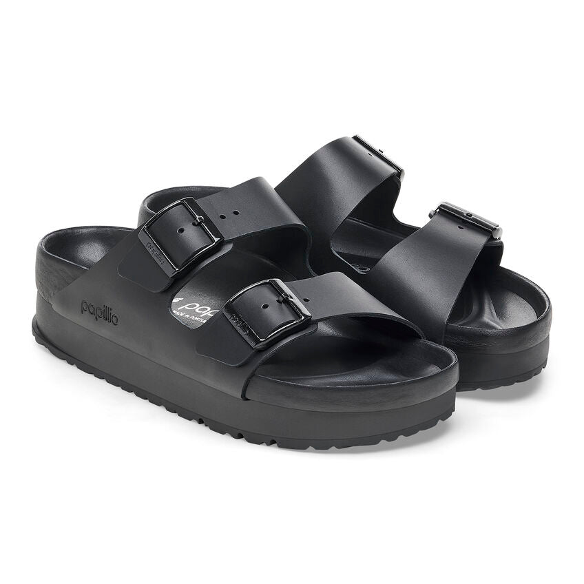 Birkenstock Arizona PAP Flex Platform Black כפכפי אריזונה פלקס פלטפורם שחור