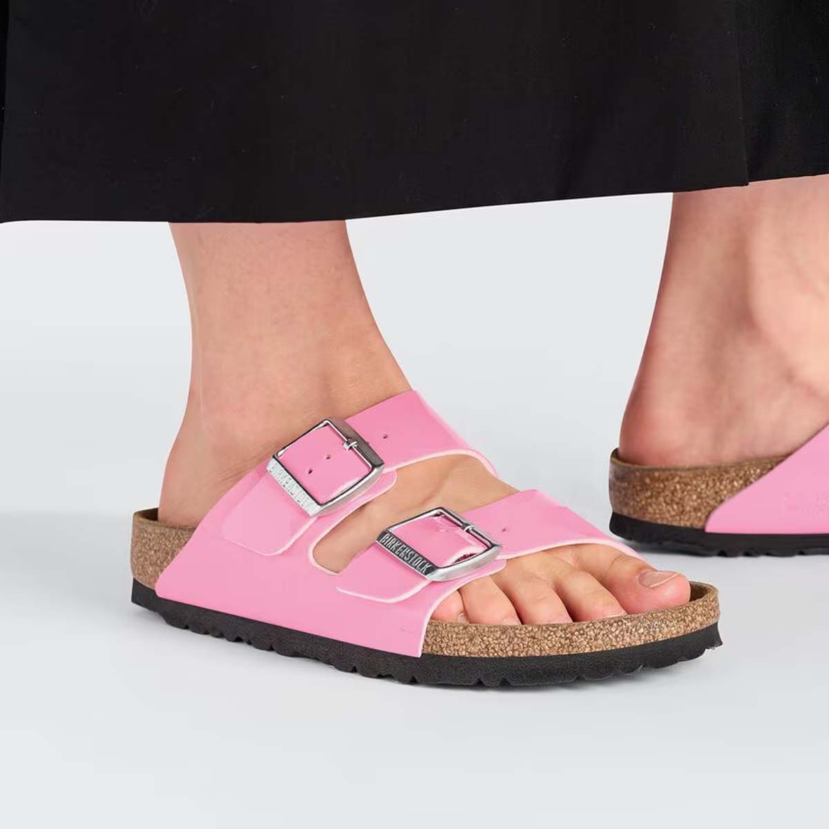 Birkenstock Arizona BS Patent Candy Pink Black בירקנשטוק כפכפי נשים