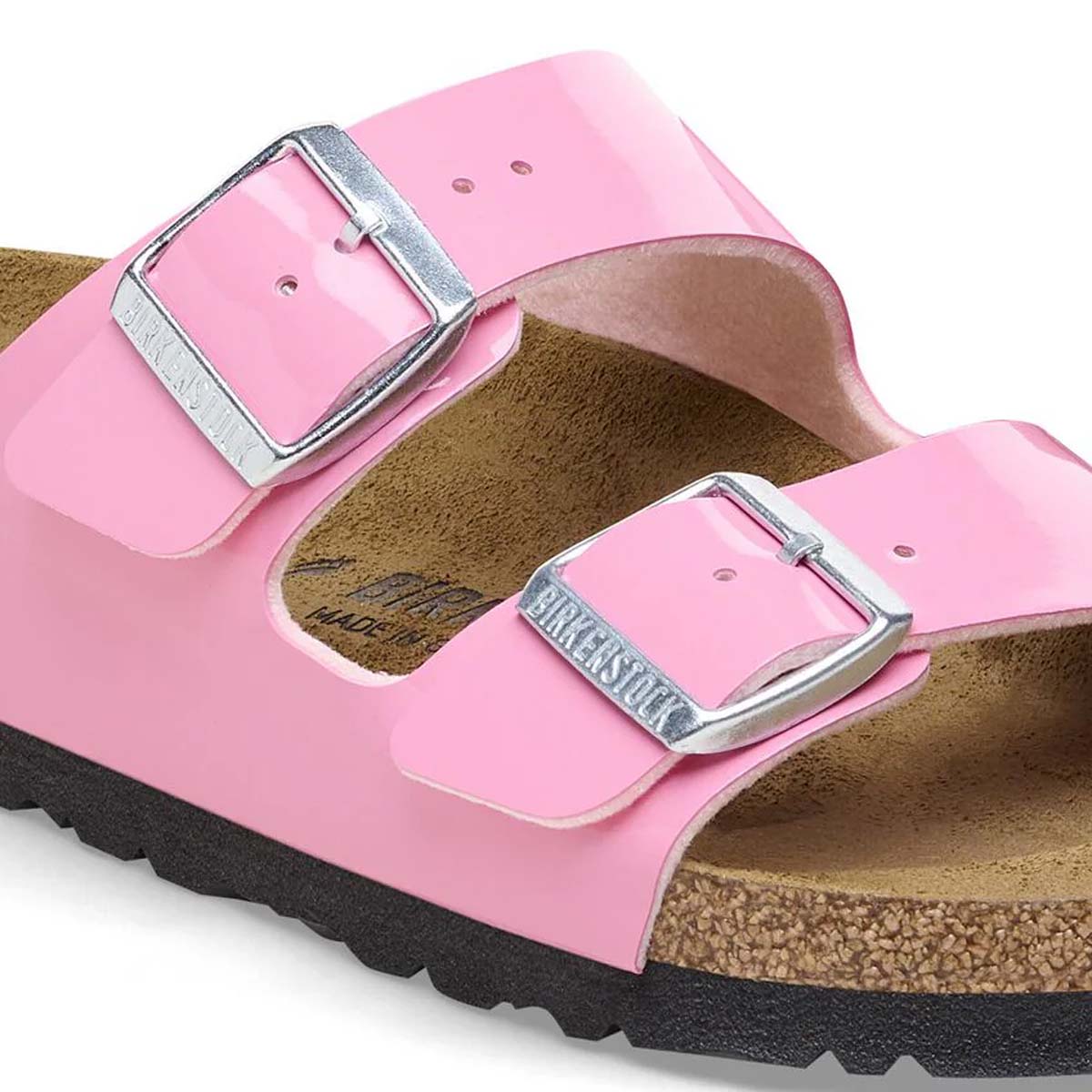 Birkenstock Arizona BS Patent Candy Pink Black בירקנשטוק כפכפי נשים