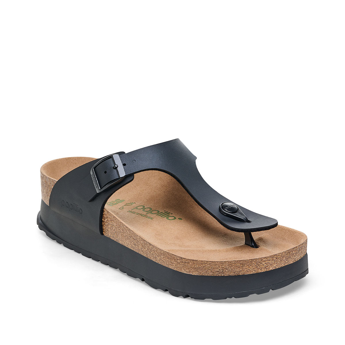 Birkenstock Gizeh PAP Flex Platform Black כפכפי בירקנשטוק לנשים גיזה פלטפורם שחור