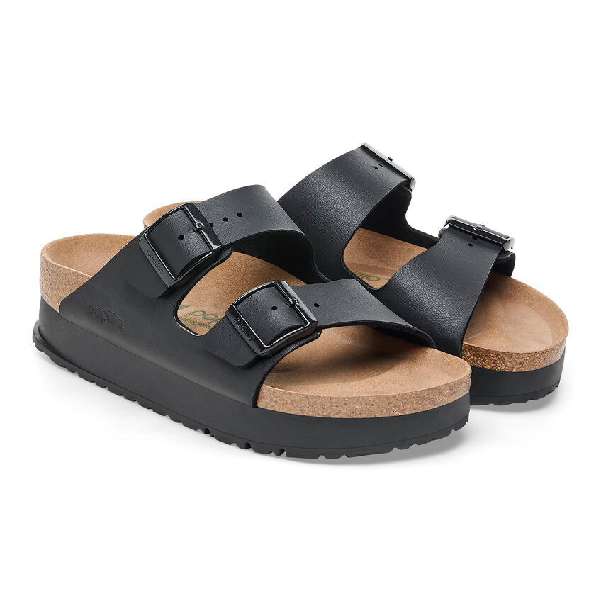 Birkenstock Arizona PAP Flex Platform Black כפכפי בירקנשטוק לנשים אריזונה פלקס שחור