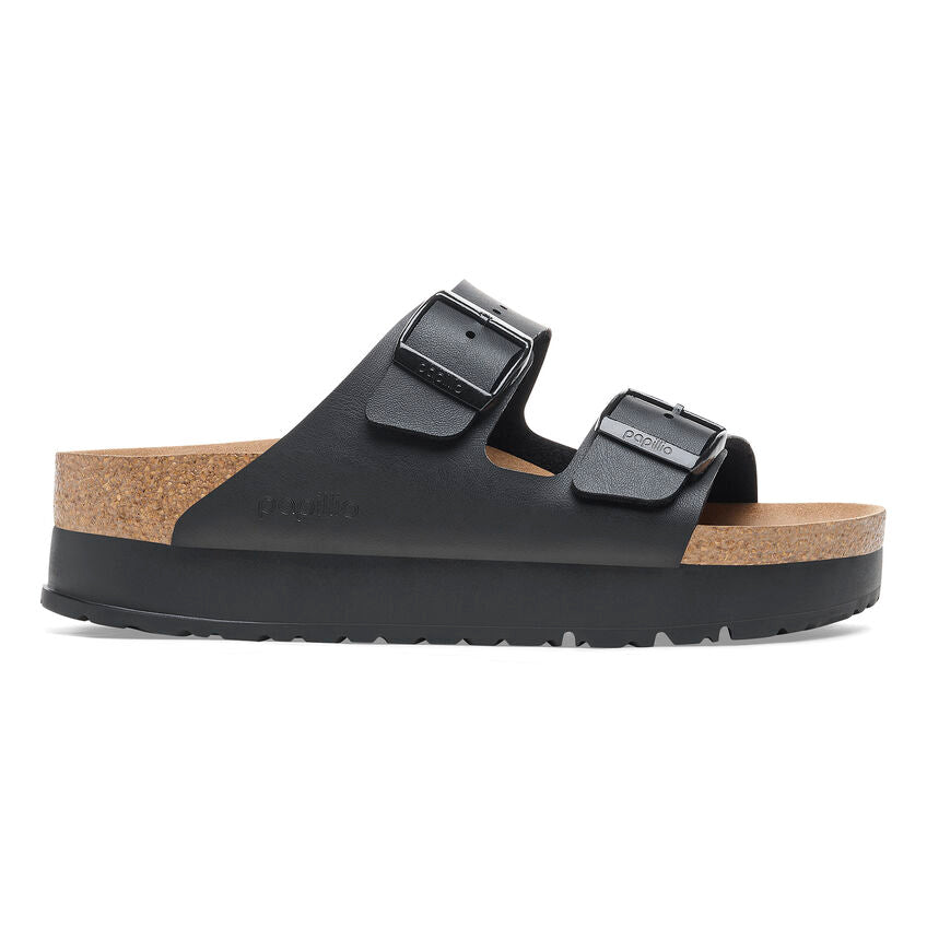 Birkenstock Arizona PAP Flex Platform Black כפכפי בירקנשטוק לנשים אריזונה פלקס שחור