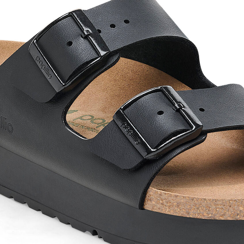 Birkenstock Arizona PAP Flex Platform Black כפכפי בירקנשטוק לנשים אריזונה פלקס שחור