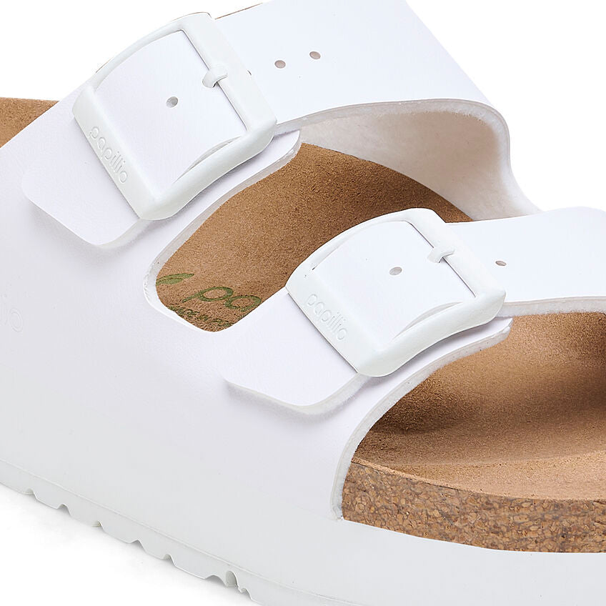 Birkenstock Arizona PAP Flex Platform White כפכפי בירקנשטוק נשים