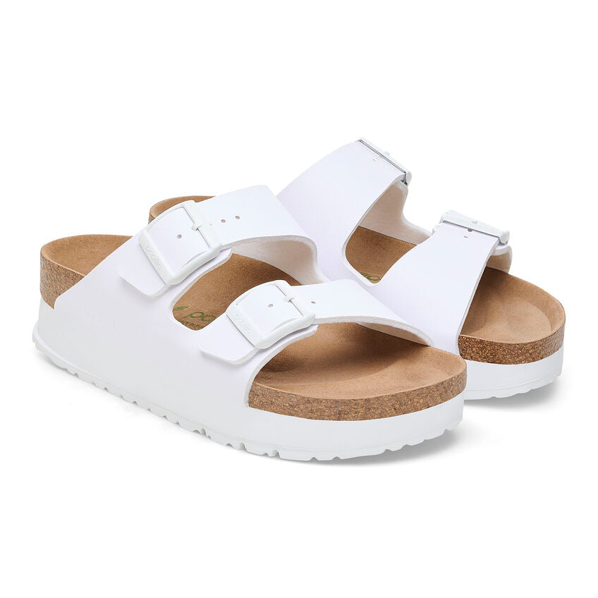 Birkenstock Arizona PAP Flex Platform White כפכפי בירקנשטוק נשים