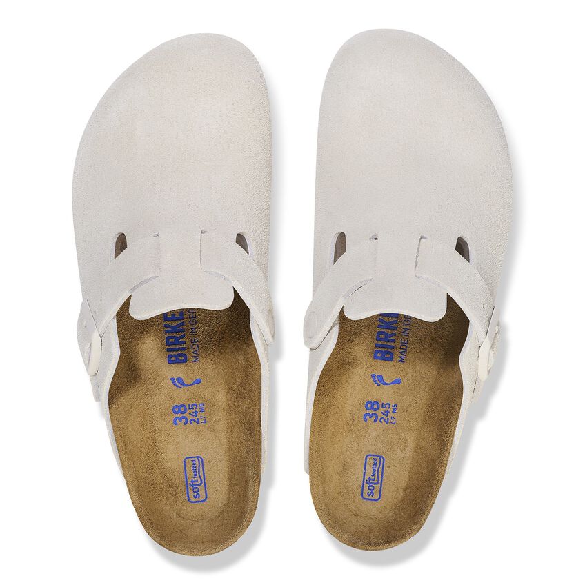 Birkenstock Boston BS Antique White בירקנשטוק כפכפי נשים בוסטון לבן עתיק