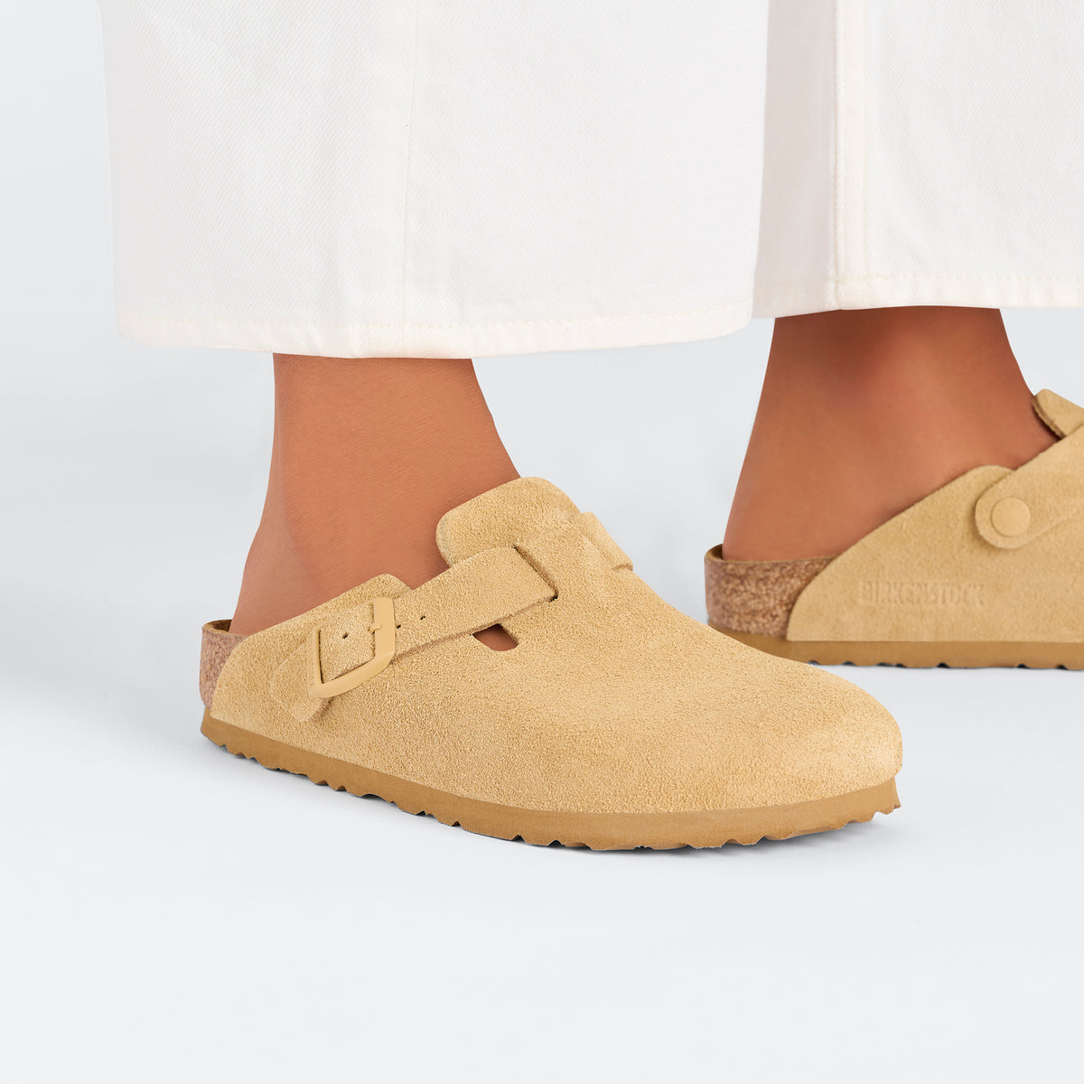 Birkenstock Boston BS Latte Cream בוסטון קרם לאטה