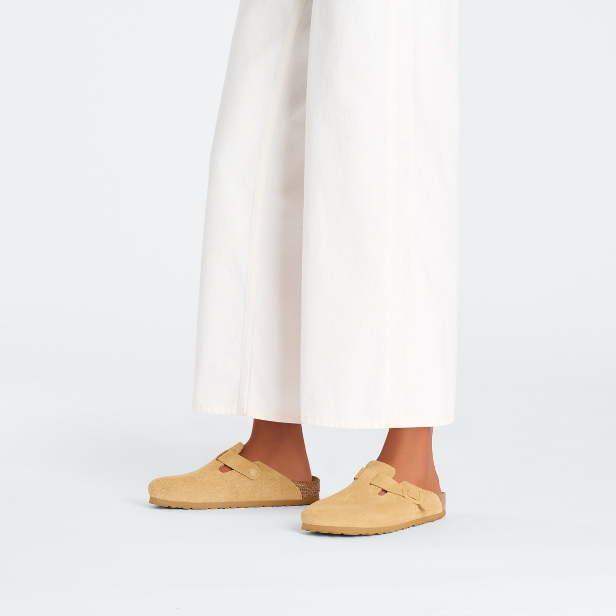 Birkenstock Boston BS Latte Cream בוסטון קרם לאטה