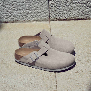 Birkenstock Boston BS Stone Coin בירקנשטוק כפכפי נשים בוסטון סטון