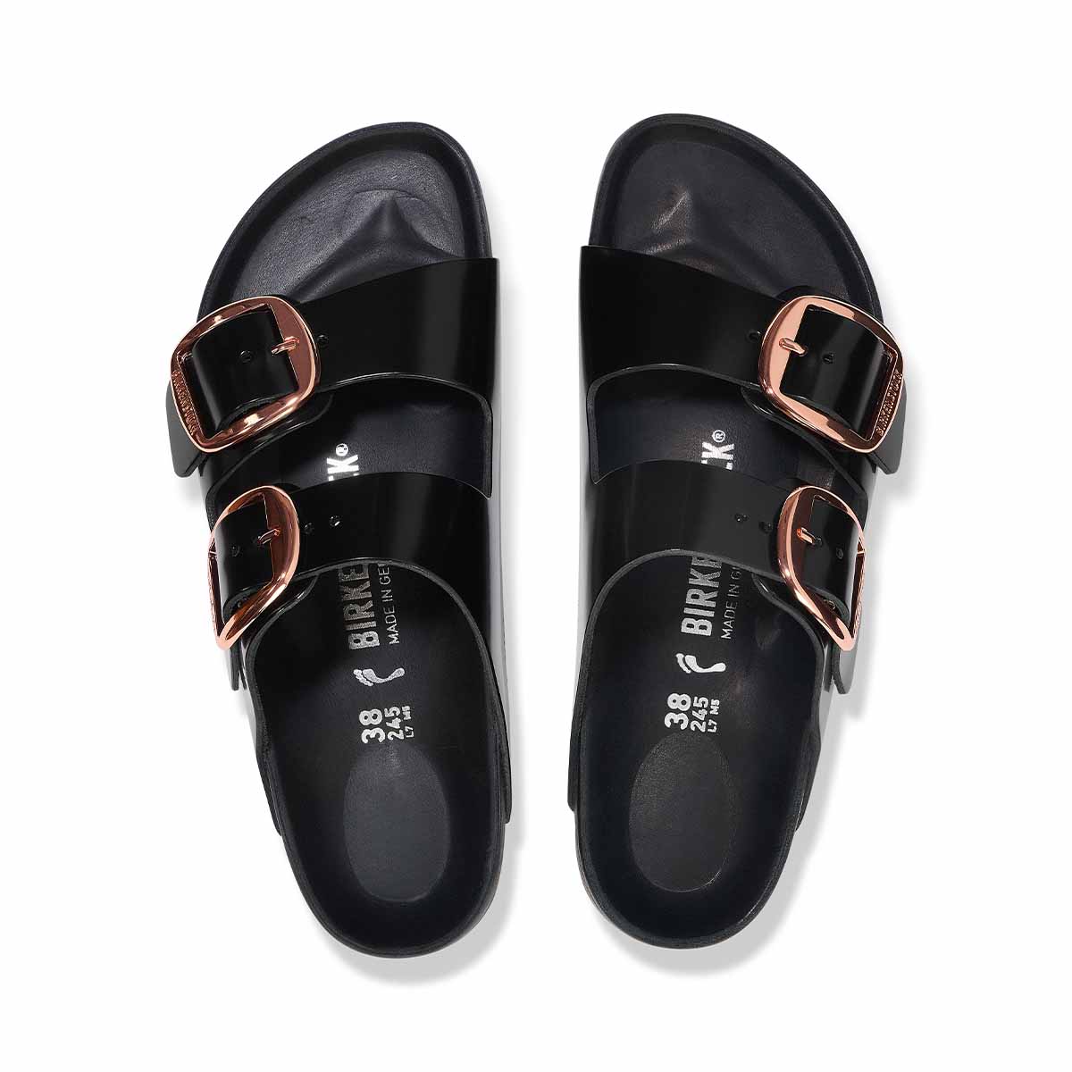 Birkenstock Arizona BB EXQ High-Shine Black כפכפי בירקנשטוק אריזונה אבזם שחור