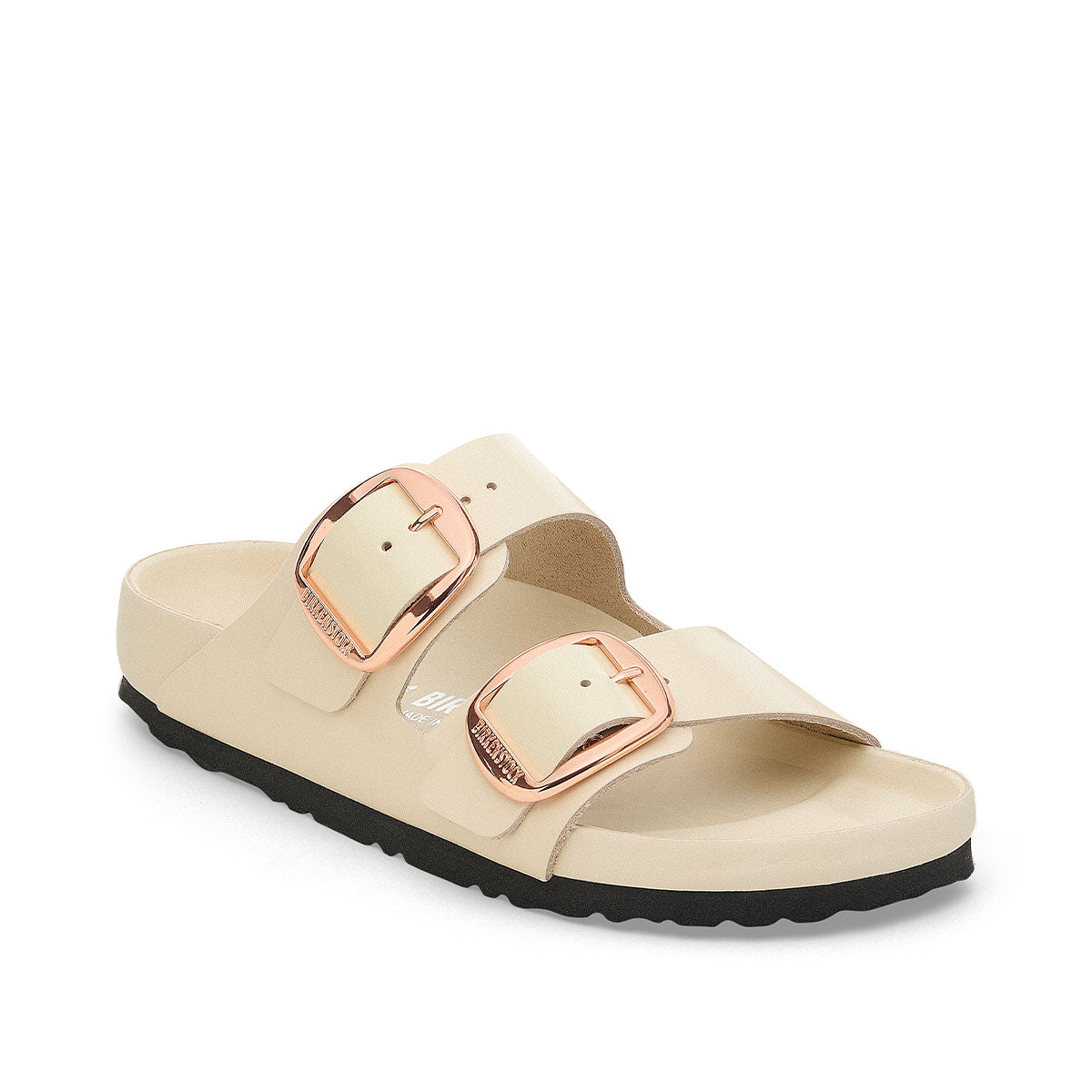 Birkenstock Arizona Big Buckle EXQ High-Shine Ecru כפכפי בירקנשטוק אריזונה אבזם בז