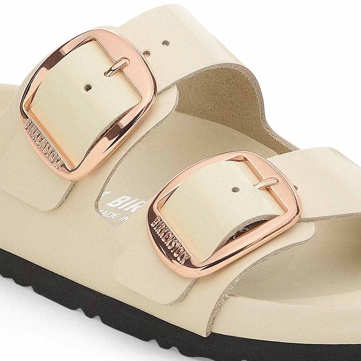Birkenstock Arizona Big Buckle EXQ High-Shine Ecru כפכפי בירקנשטוק אריזונה אבזם בז