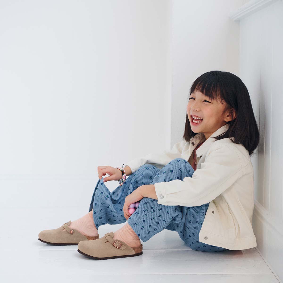 Birkenstock Boston Kids Taupe כפכפי בוסטון טיופ ילדים