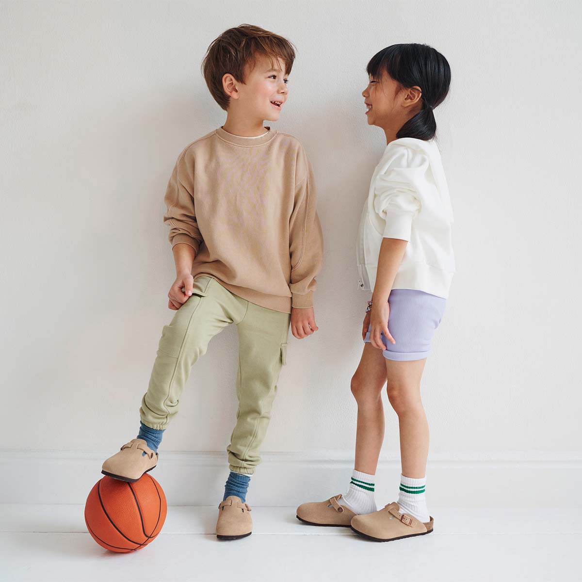 Birkenstock Boston Kids Taupe כפכפי בוסטון טיופ ילדים