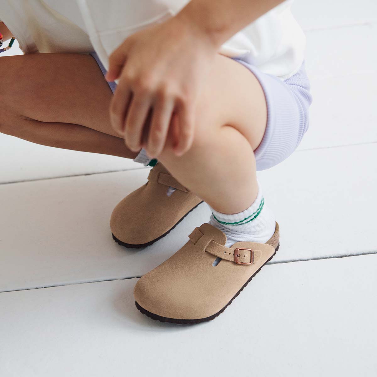Birkenstock Boston Kids Taupe כפכפי בוסטון טיופ ילדים