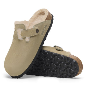 Birkenstock Boston Shearling Taupe כפכפי בוסטון פרווה טיופ לנשים