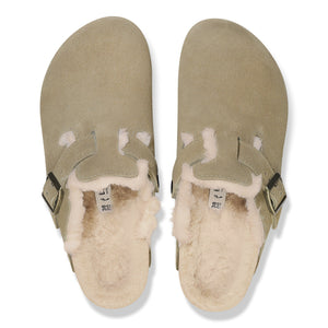 Birkenstock Boston Shearling Taupe כפכפי בוסטון פרווה טיופ לנשים