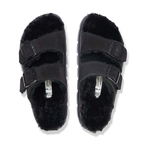 Birkenstock Arizona Chunky Shearling Black כפכפי נשים