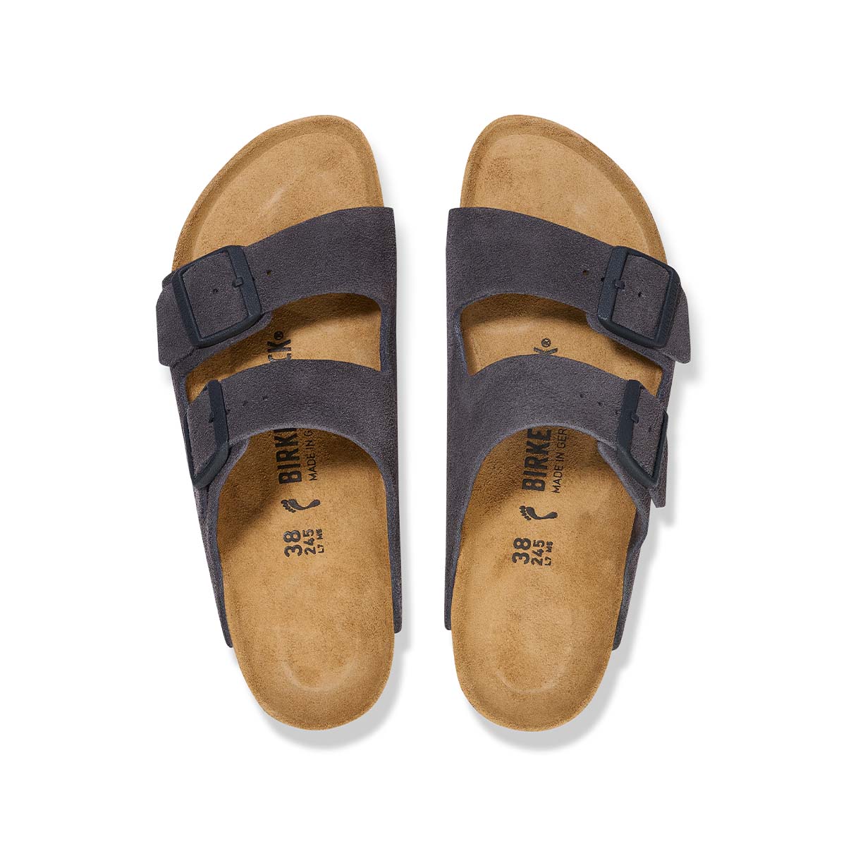 Birkenstock Arizona Velvet Grey כפכפי בירקנשטוק אריזונה קטיפה אפור לגברים