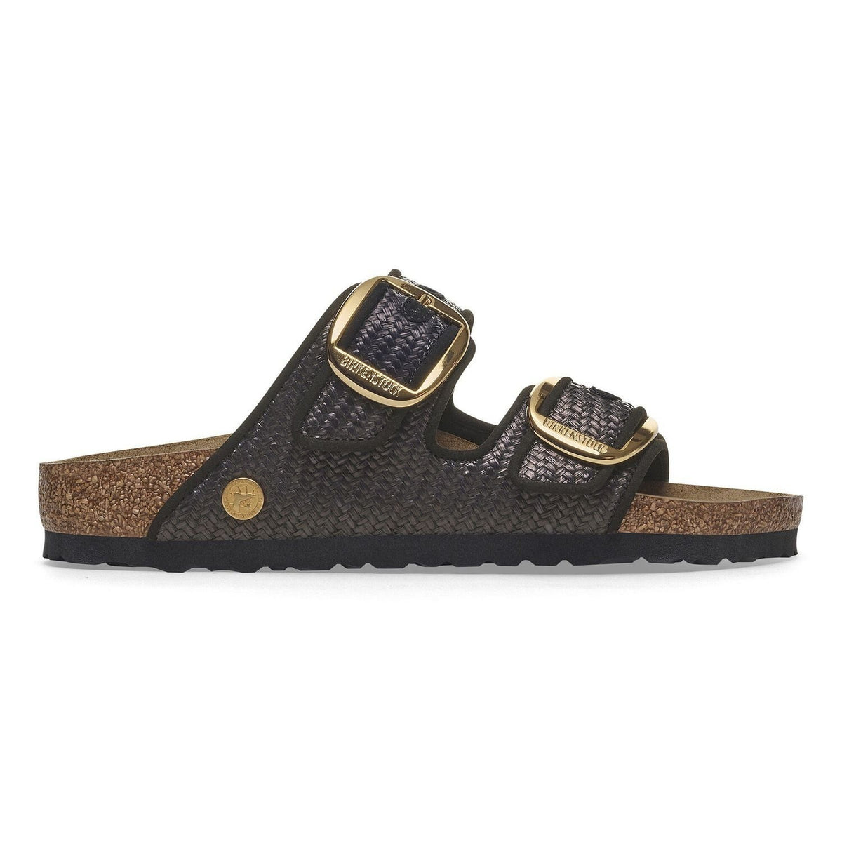 Birkenstock Arizona Big Buckle Raffia Black כפכפי נשים בירקנשטוק אריזונה אבזם ראפיה שחור