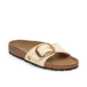 Birkenstock Madrid Big Buckle Raffia Naturale כפכפי בירקנשטוק מדריד לנשים