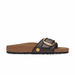 Birkenstock Madrid Big Buckle Raffia Black כפכפי בירקנשטוק מדריד