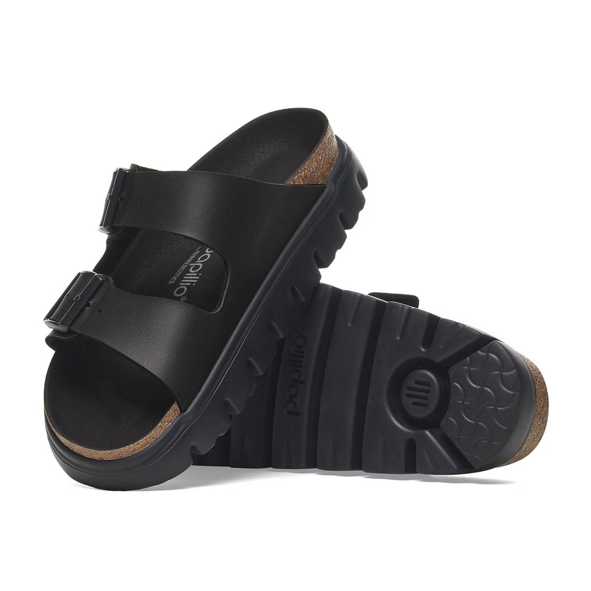 Birkenstock Arizona PAP Chunky Black Black כפכפי אריזונה צ'אנקי שחור