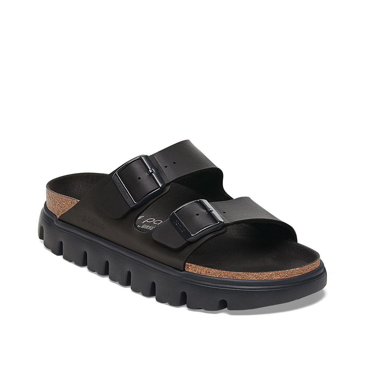 Birkenstock Arizona PAP Chunky Black Black כפכפי אריזונה צ'אנקי שחור