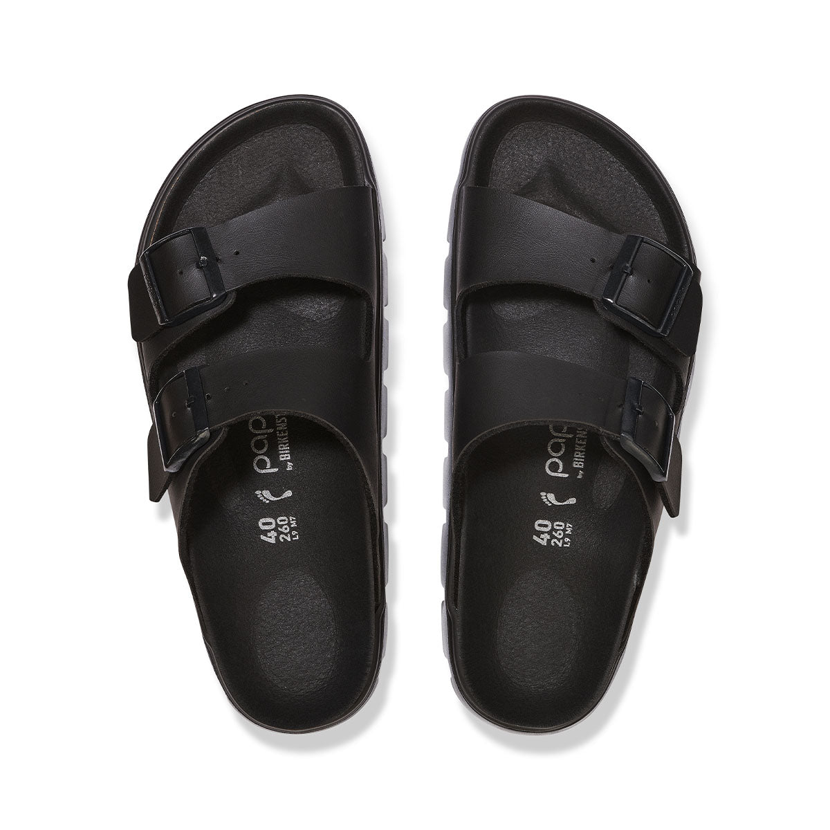 Birkenstock Arizona PAP Chunky Black Black כפכפי אריזונה צ'אנקי שחור