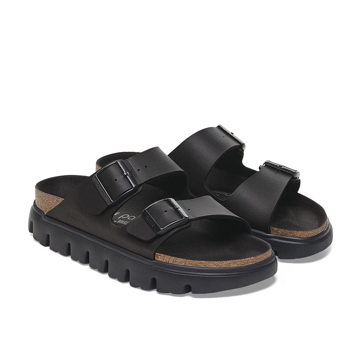 Birkenstock Arizona PAP Chunky Black Black כפכפי אריזונה צ'אנקי שחור