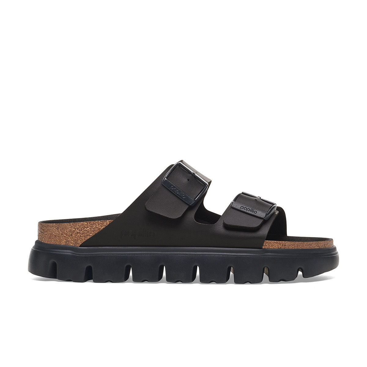 Birkenstock Arizona PAP Chunky Black Black כפכפי אריזונה צ'אנקי שחור