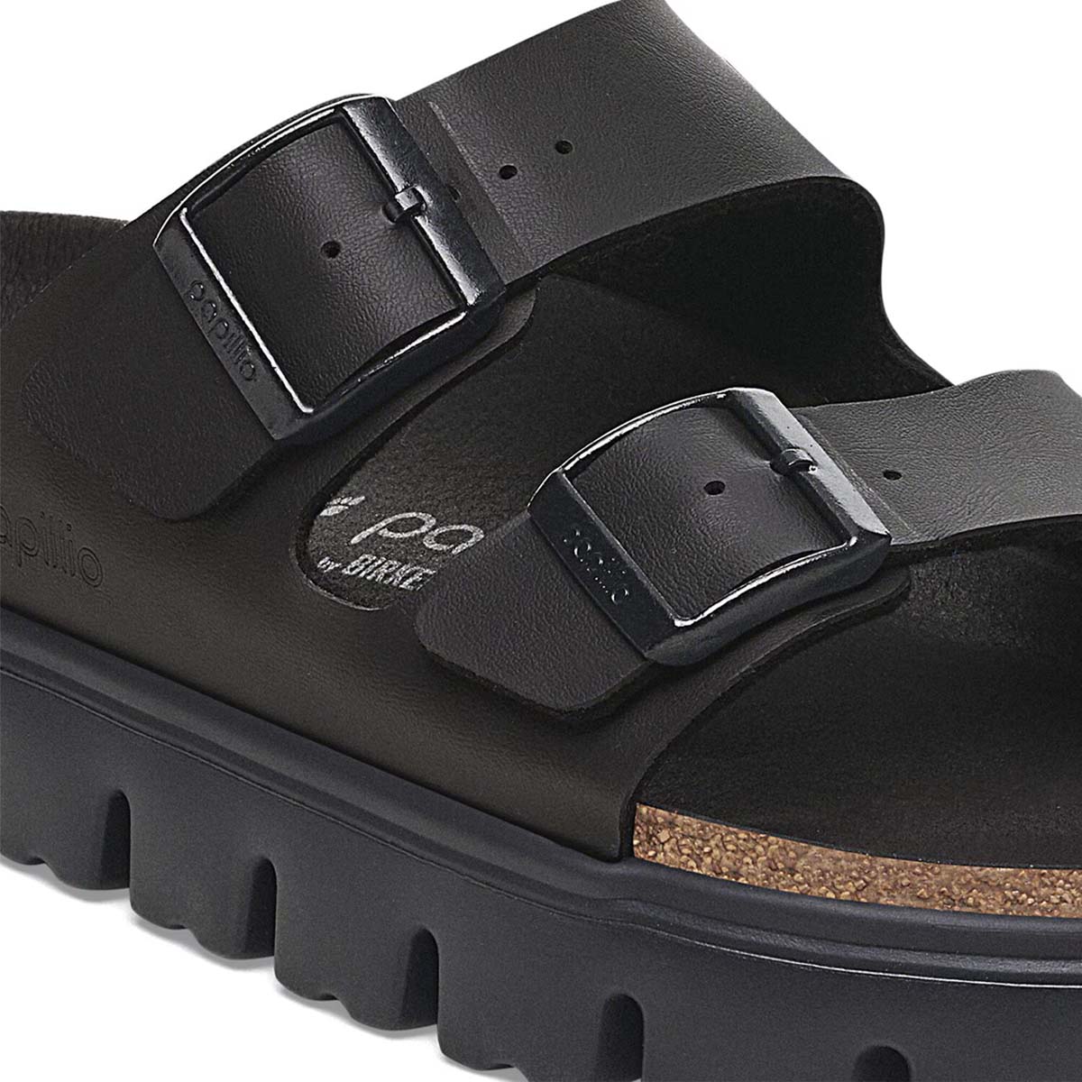Birkenstock Arizona PAP Chunky Black Black כפכפי אריזונה צ'אנקי שחור