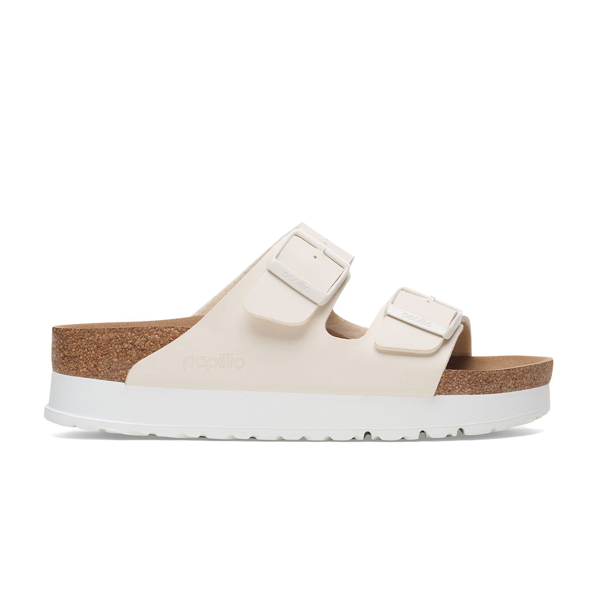 Birkenstock Arizona PAP Flex Platform Eggshell כפכפי אריזונה פלקס פלטפורם אגשל