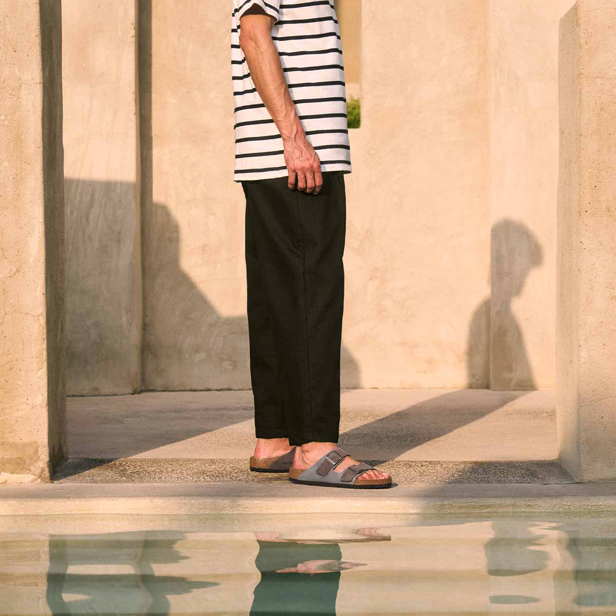 Birkenstock Arizona BS Concrete Gray Men כפכפי בירקנשטוק אריזונה אפור לגברים