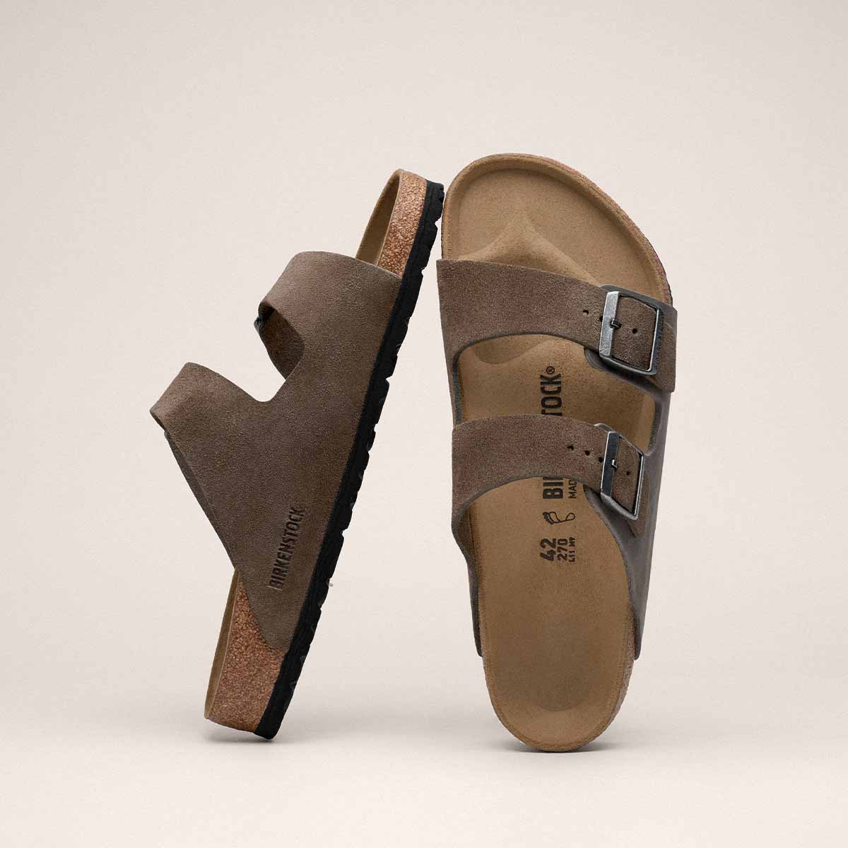 Birkenstock Arizona BS Concrete Gray Men כפכפי בירקנשטוק אריזונה אפור לגברים