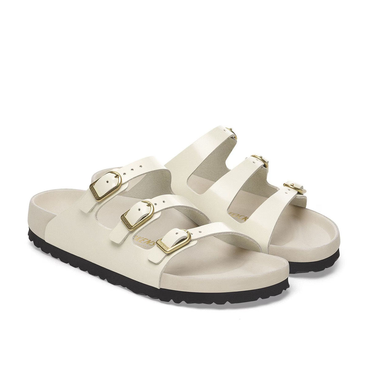 Birkenstock Florida Fresh High-Shine Ecru כפכפי בירקנשטוק פלורידה לנשים