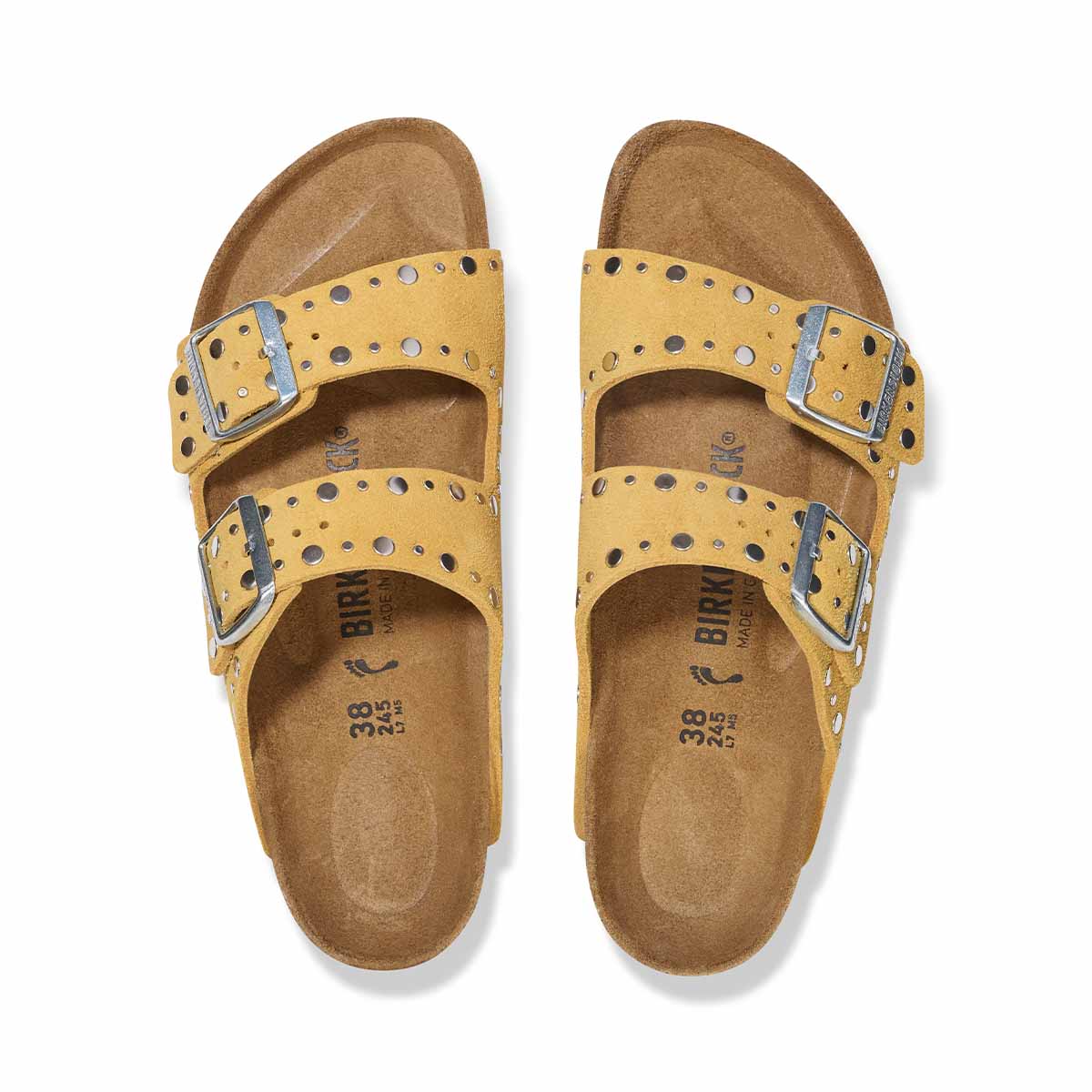 Birkenstock Arizona Rivet Border Ochre כפכפי בירקנשטוק אריזונה צהוב לנשים