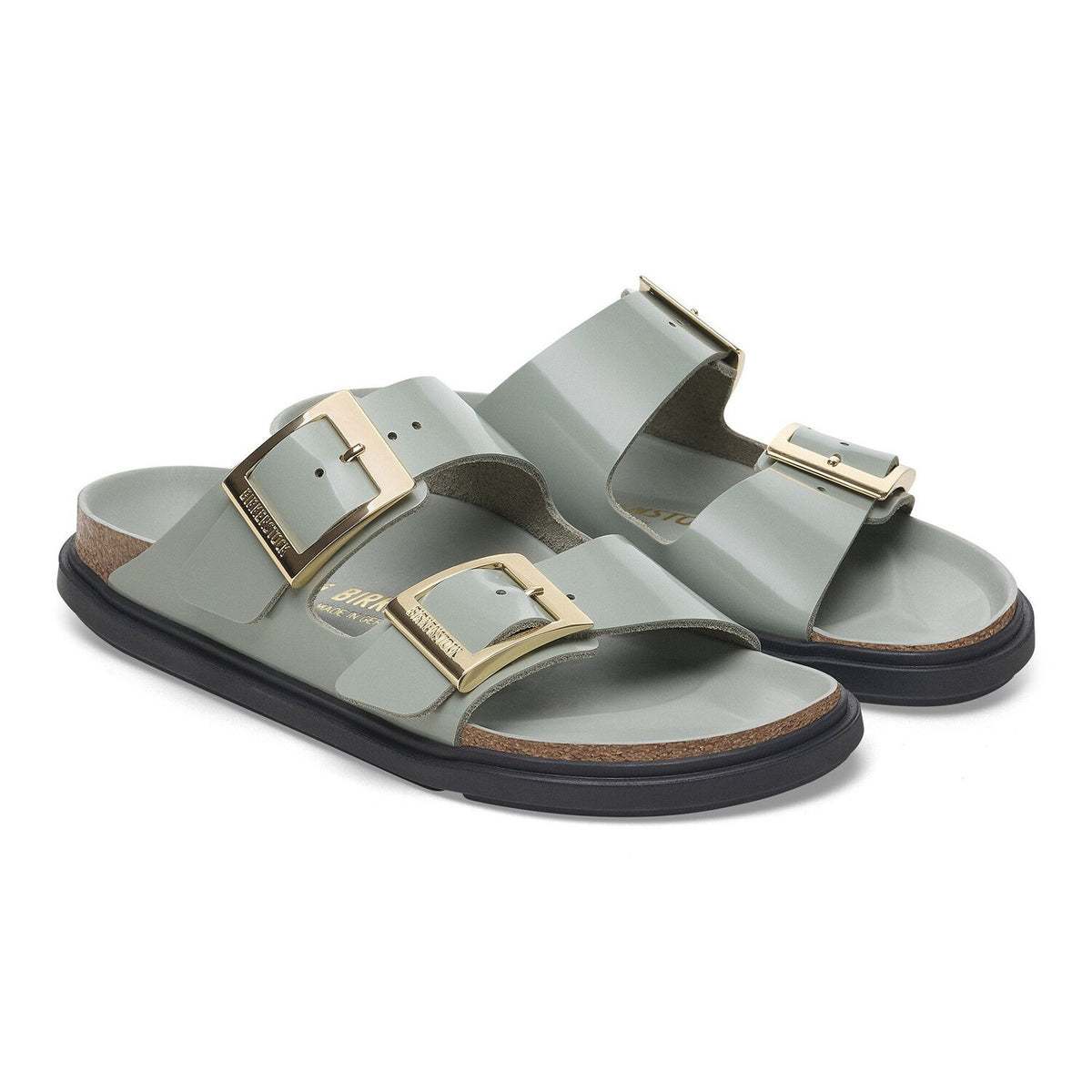 Birkenstock Arizona Droplet Buckle High-Shine Pure Sage כפכפי אריזונה דרופלט אבזם סייג' לנשים