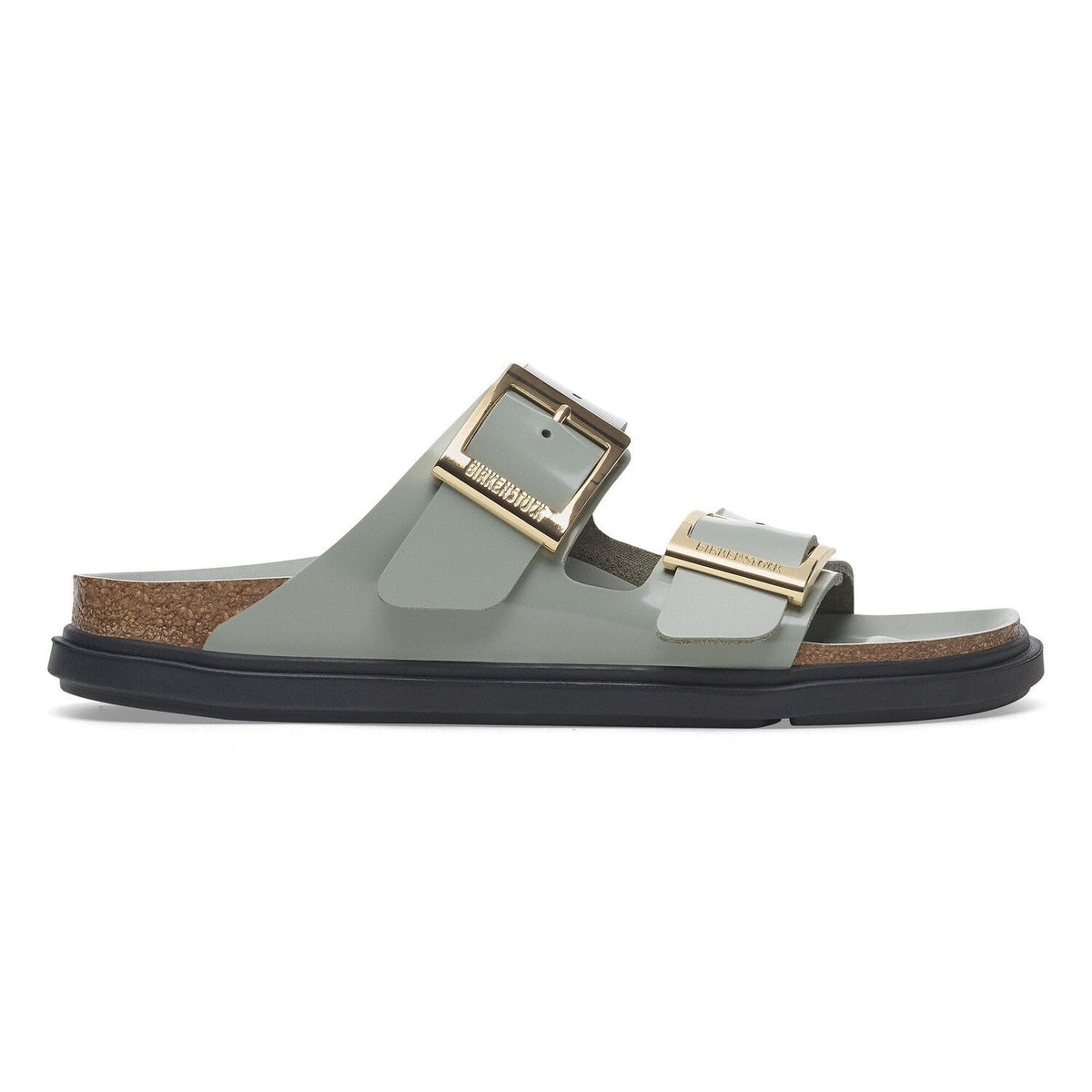 Birkenstock Arizona Droplet Buckle High-Shine Pure Sage כפכפי אריזונה דרופלט אבזם סייג' לנשים
