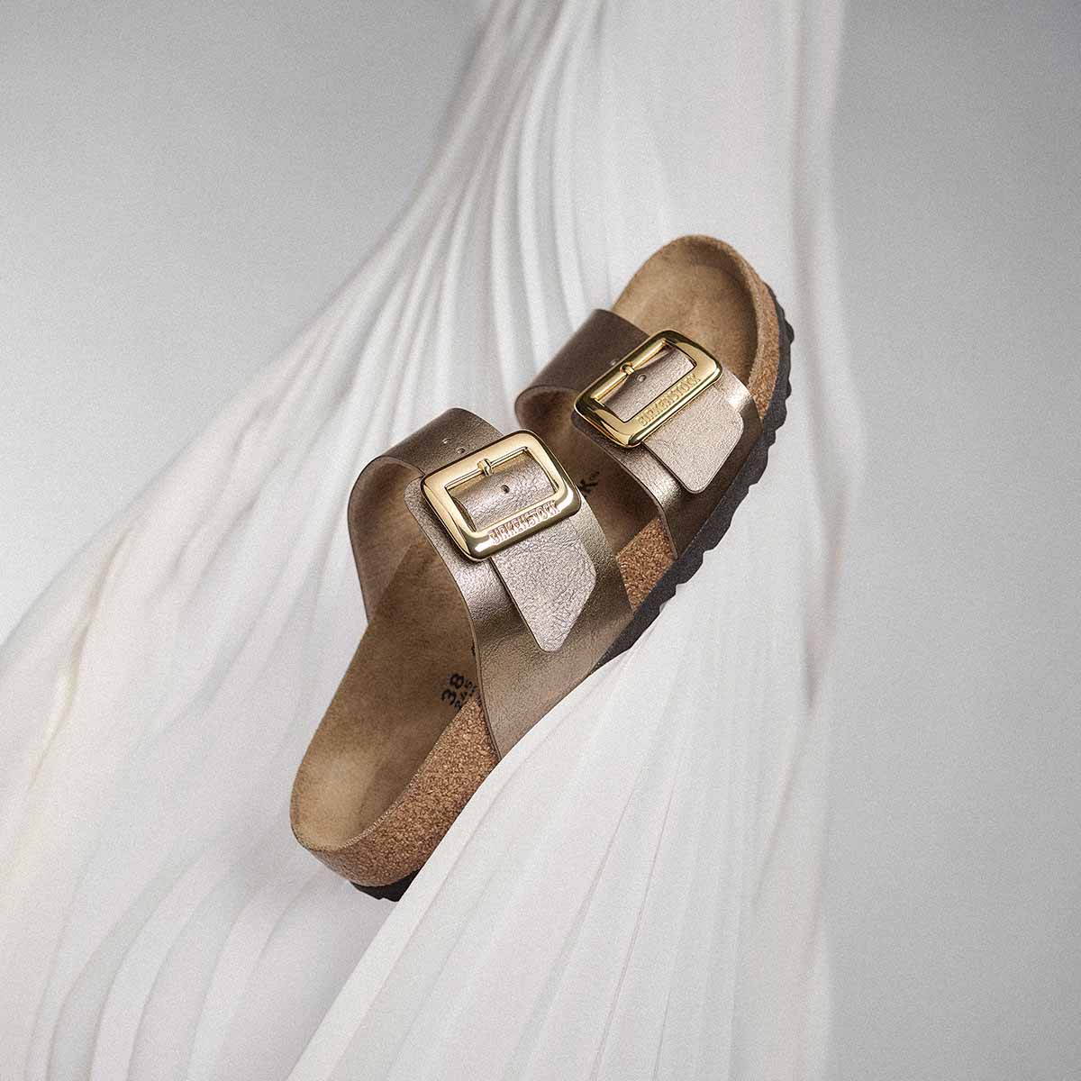 Birkenstock Sydney Cushion Buckle Graceful Taupe כפכפי בירקנשטוק סידני אבזם טיופ