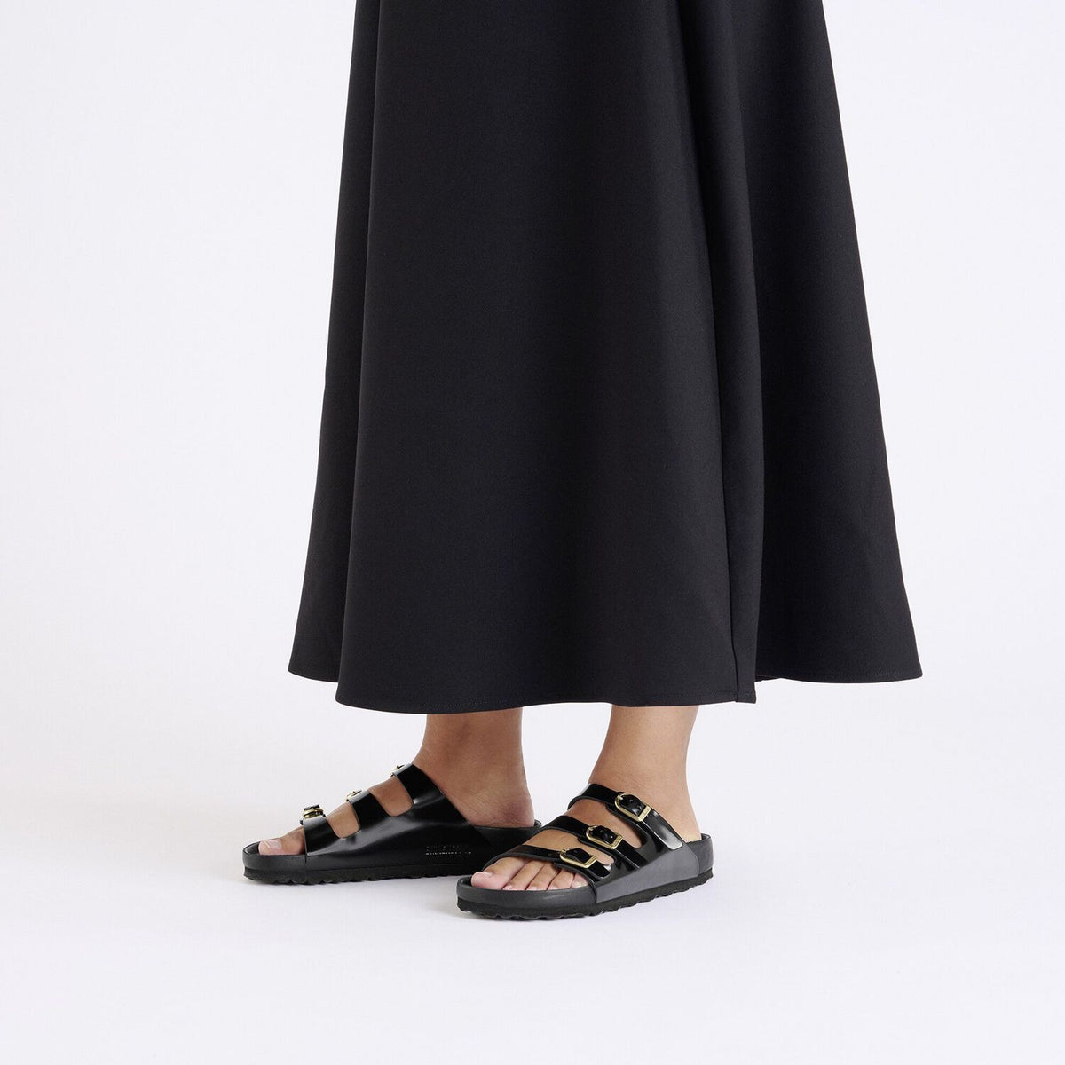 Birkenstock Florida Fresh High-Shine Black כפכפי בירקנשטוק לנשים