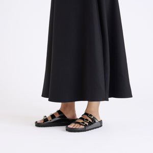 Birkenstock Florida Fresh High-Shine Black כפכפי בירקנשטוק לנשים