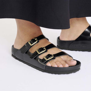 Birkenstock Florida Fresh High-Shine Black כפכפי בירקנשטוק לנשים