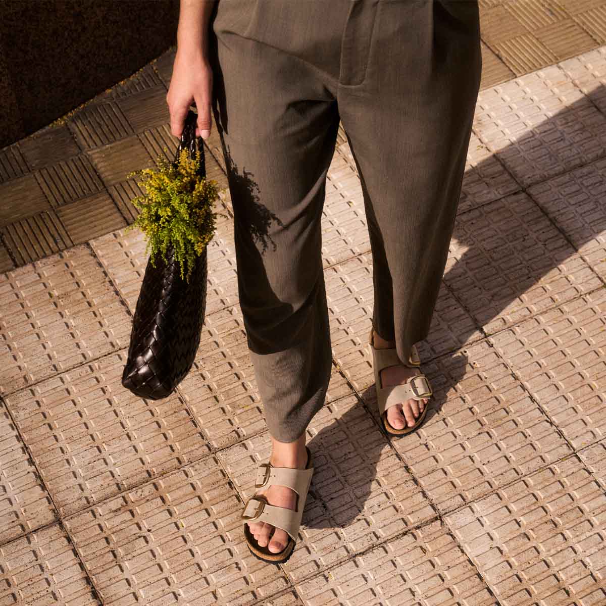 Birkenstock Arizona Droplet Buckle High-Shine New Beige כפכפי בירקנשטוק אריזונה דרופלט אבזם