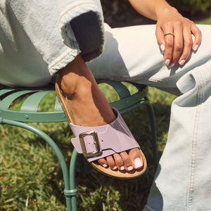Birkenstock Catalina Cushion Buckle Patent Faded Purple כפכפי בירקנשטוק קטלינה לנשים