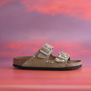 Birkenstock Arizona Rivet Border Taupe כפכפי בירקנשטוק אריזונה טיופ