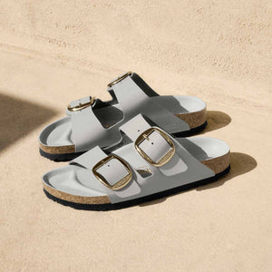 Birkenstock Arizona Big Buckle High-Shine Stone Coin כפכפי בירקנשטוק לנשים אריזונה אבזם סטון לק