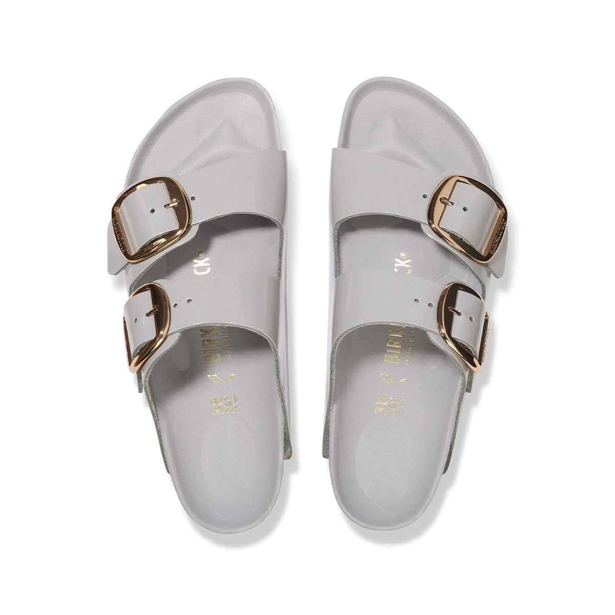 Birkenstock Arizona Big Buckle High-Shine Stone Coin כפכפי בירקנשטוק לנשים אריזונה אבזם סטון לק