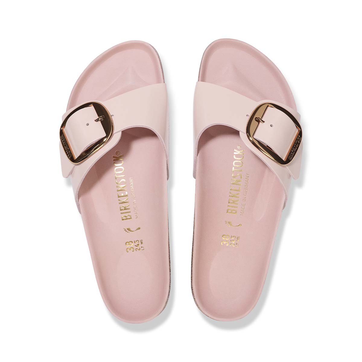 Birkenstock Madrid Big Buckle High-Shine Light Rose כפכפי מדריד אבזם לייט רוז
